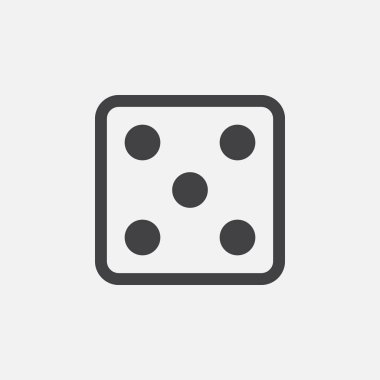 Beyaz arka plan üzerinde izole zar simgesi 