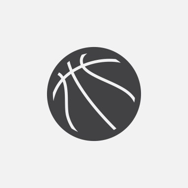 Beyaz arka plan üzerinde izole basketbol simgesi 