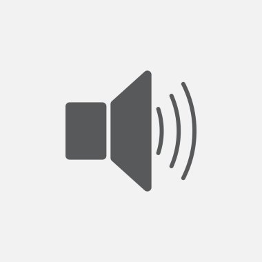 Beyaz arka plan üzerinde izole ses hoparlör simgesi 