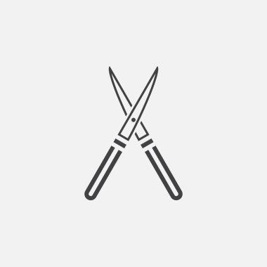 Bahçe Makası izole simge beyaz arka plan üzerinde 