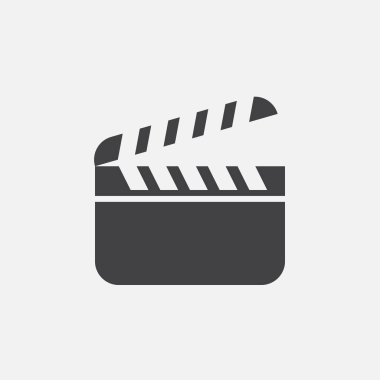 Beyaz arka plan üzerinde izole clapper Panosu simgesi 