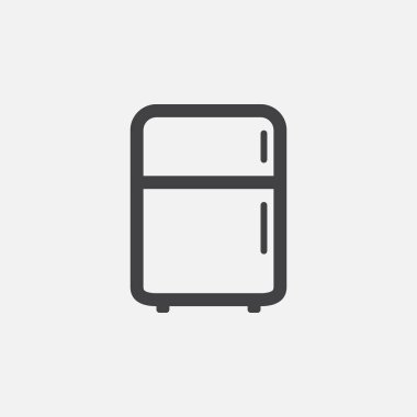 Beyaz arka plan üzerinde izole buzdolabı simgesi 