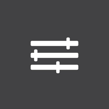 Beyaz arkaplanda ayar simgesi izole edildi 