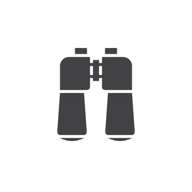 Dürbün simge vektör, ara katı logo illüstrasyon, üzerinde beyaz izole piktogram