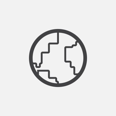 Beyaz arka plan üzerinde izole küre simgesi 