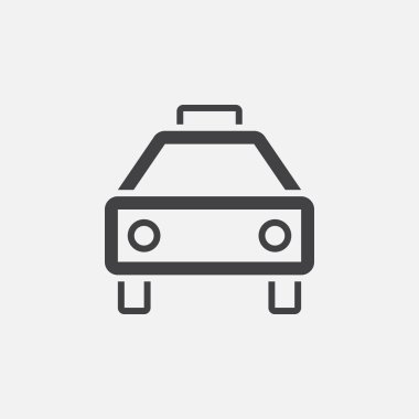 Beyaz arka plan üzerinde izole taksi simgesi 