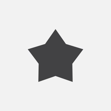 Beyaz arkaplanda izole edilmiş yıldız simgesi 