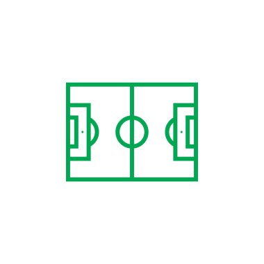 Beyaz arka plan üzerinde izole futbol alan simgesi 