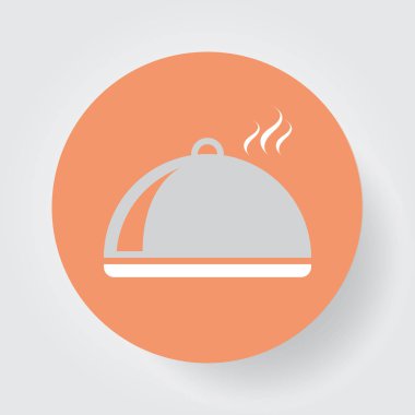 Beyaz arka plan üzerinde izole gıda kapak simgesi 