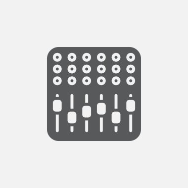 Beyaz arka plan üzerinde izole karıştırma konsol simgesi 