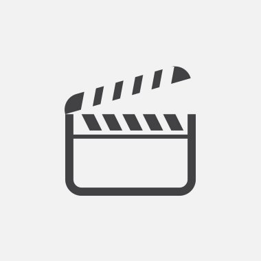 Beyaz arka plan üzerinde izole clapper Panosu simgesi 