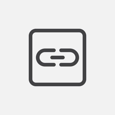 Beyaz arkaplanda bağlantı simgesi izole edildi 