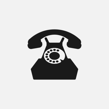 Beyaz arkaplanda telefon simgesi izole edildi 