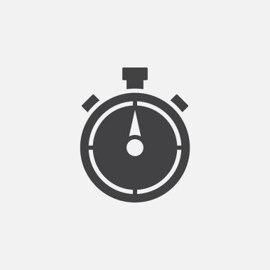 kronometre simgesi beyaz arka plan üzerinde izole vektör 