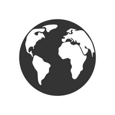 Beyaz arka plan üzerinde izole Earth simgesini 