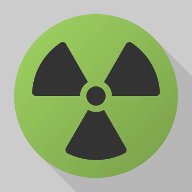 radyasyon sembolü simgesi. Modern düz vektör simgesi