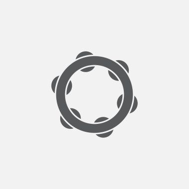 Beyaz arka plan üzerinde izole tef simgesi 