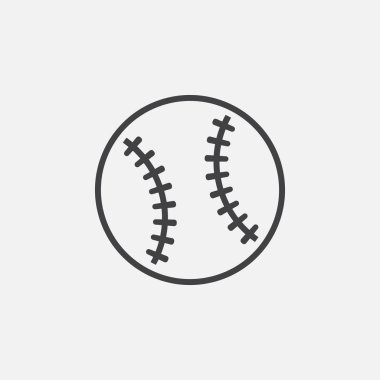 Beyaz arka plan üzerinde izole beyzbol simgesi 