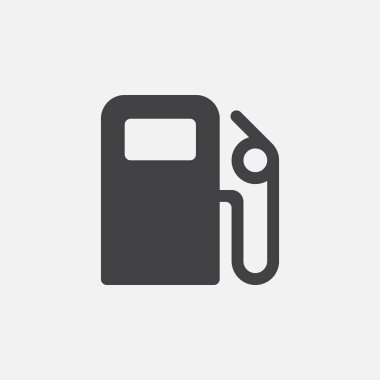 Beyaz arka plan üzerinde izole benzin istasyonu simgesi 