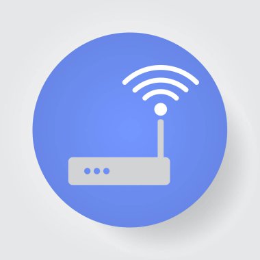Beyaz arka plan üzerinde izole wifi yönlendirici simgesi 