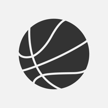Basketbol ikonu vektörü beyaz arkaplanda izole edildi 