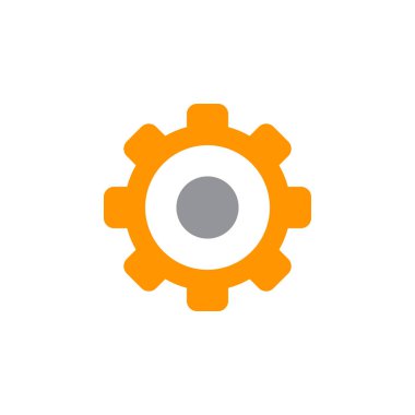 Ayarları simgesi vektör, dişli katı logo illüstrasyon, üzerinde beyaz izole cog wheel piktogram