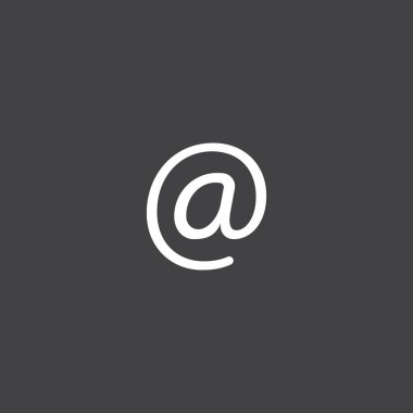 siyah arka plan üzerine e-posta simgesini