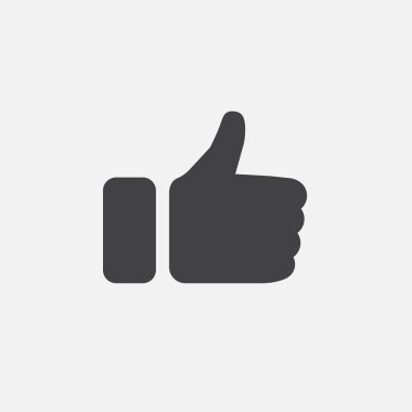 başparmak yukarıya beyaz arka plan üzerinde izole simgesi 