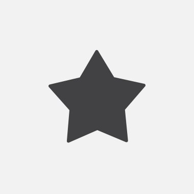 Beyaz arkaplanda izole edilmiş yıldız simgesi 