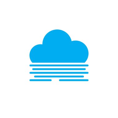 Beyaz arka plan üzerinde izole sis simgesi 