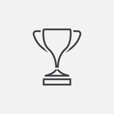 Kupa izole simge vektör beyaz arka plan üzerinde 