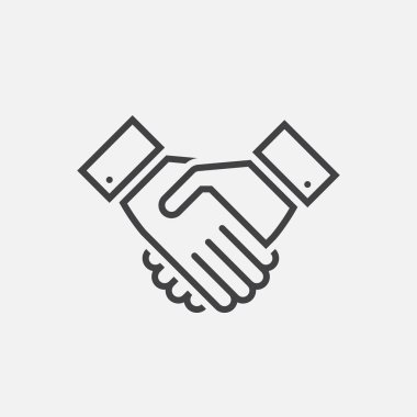 el sıkışma satırı simgesi, Anahat vektör çizim, doğrusal piktogram beyaz izole