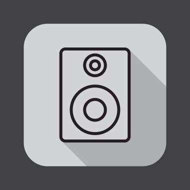 Ses hoparlör simgesi siyah arka plan üzerine 