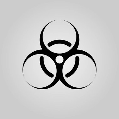 Beyaz arka plan üzerinde izole biohazard simgesi