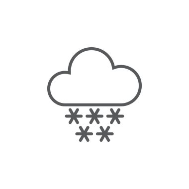 Beyaz arka plan üzerinde izole kar hava simgesi 