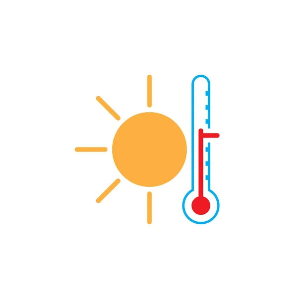 Warm Weather Icon Isolated White Background — Stock Vector