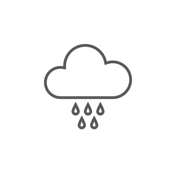 Icona Pioggia Isolata Sfondo Bianco — Vettoriale Stock