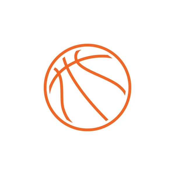 Εικονίδιο Μπάσκετ Απομονώνονται Λευκό Φόντο — Διανυσματικό Αρχείο
