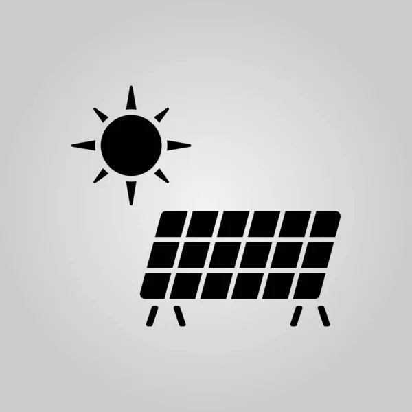 Icono Del Panel Energía Solar Aislado Sobre Fondo Blanco — Vector de stock
