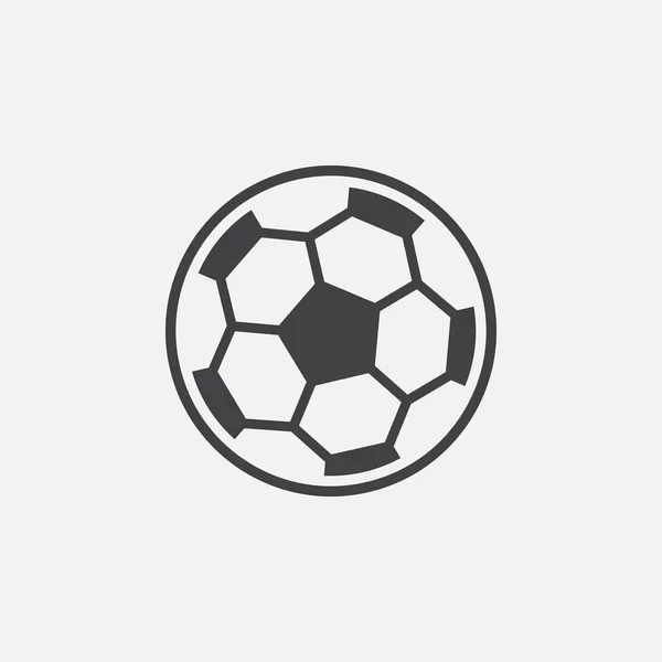 Иконка Футбольного Мяча Белом Фоне — стоковый вектор