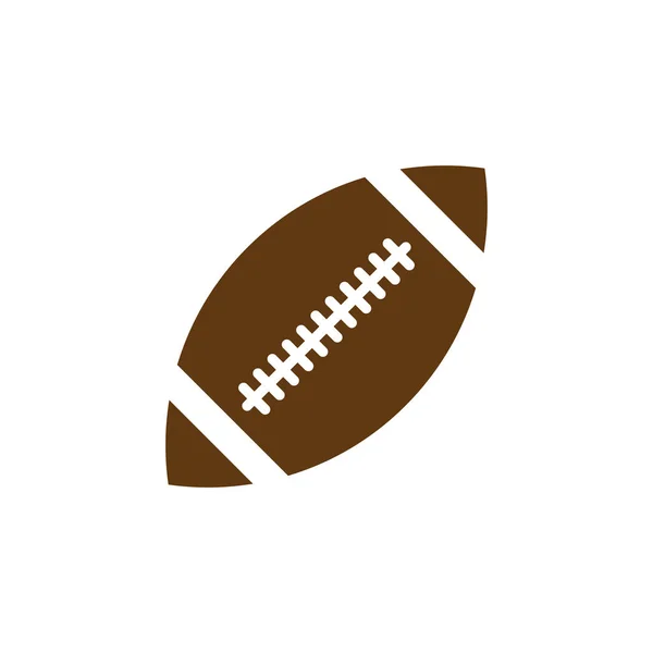 American Football Ball Ikone Isoliert Auf Weißem Hintergrund — Stockvektor