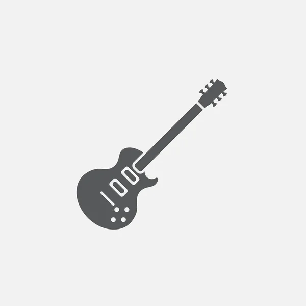 Electric Guitar Icon Isolated White Background — Stock Vector