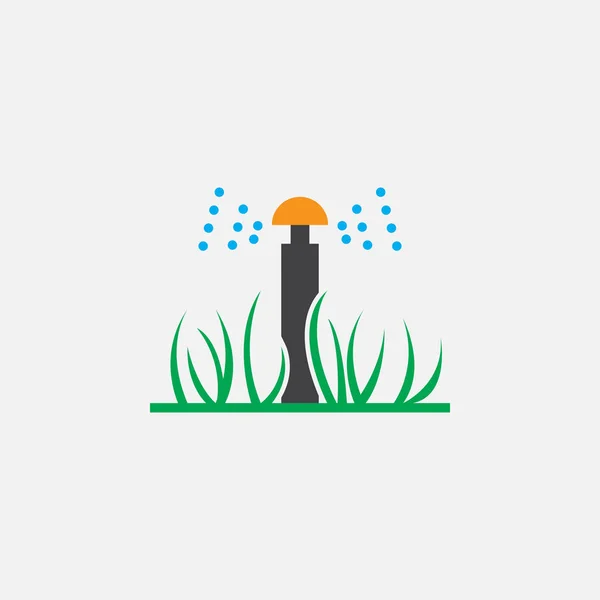 Automatische Sprinklersymbol Isoliert Auf Weißem Hintergrund — Stockvektor