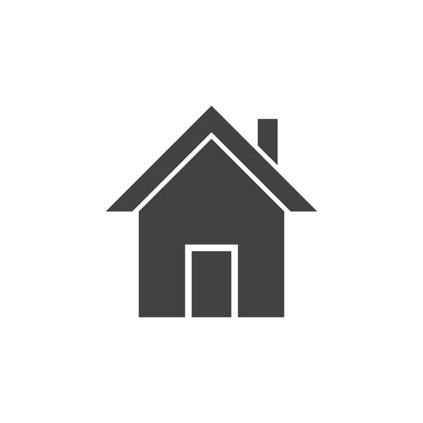 Vector Del Icono Del Hogar Ilustración Del Logotipo Sólido Casa — Vector de stock
