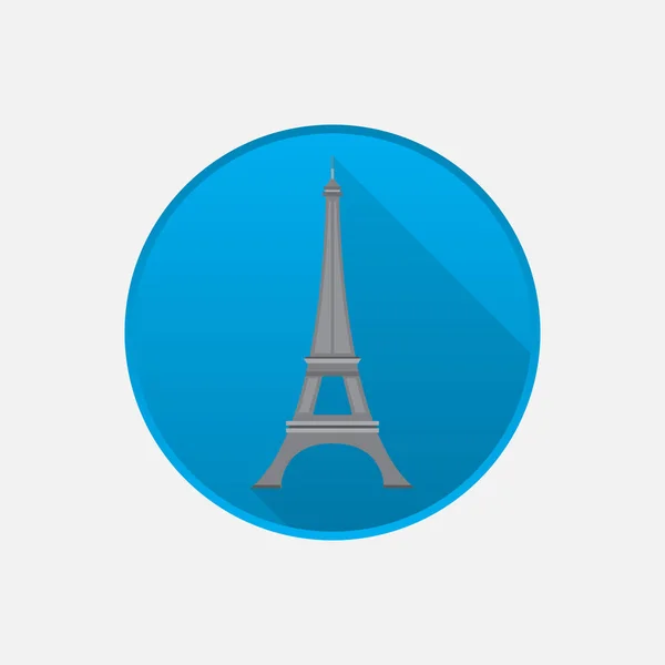 Icône Tour Eiffel Isolée Sur Fond Blanc — Image vectorielle