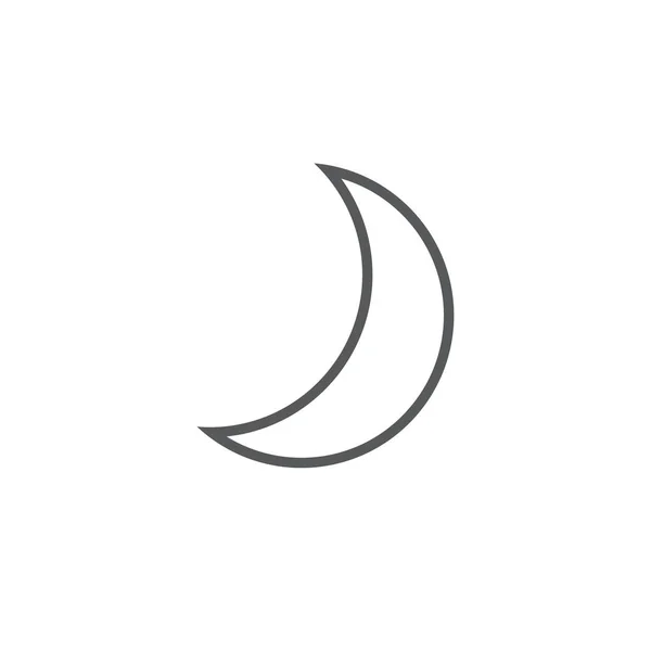 孤立在白色背景上的月亮图标 — 图库矢量图片