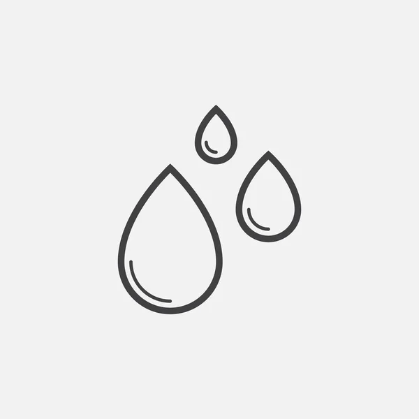 Gotas Agua Icono Aislado Sobre Fondo Blanco — Vector de stock