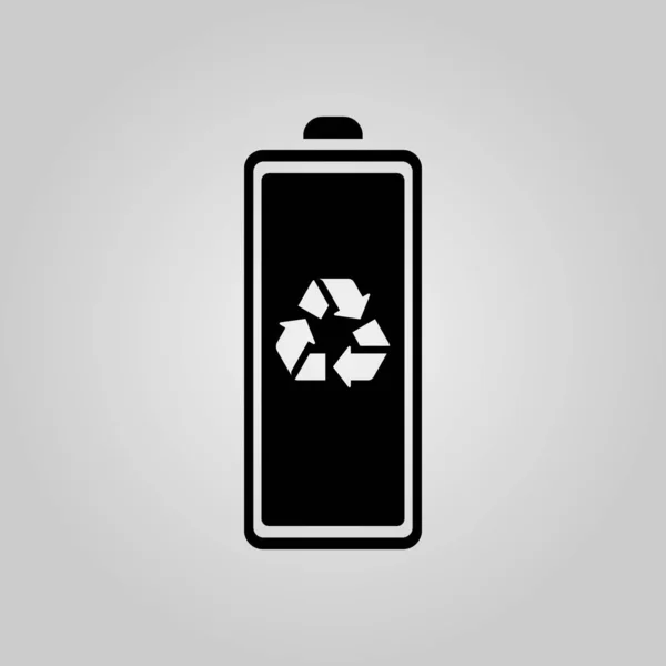 Icône Recyclage Batterie Isolé Sur Fond Blanc — Image vectorielle