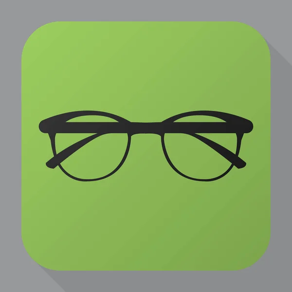 Glasses Icon Vector Illustration Green Background — Stock Vector