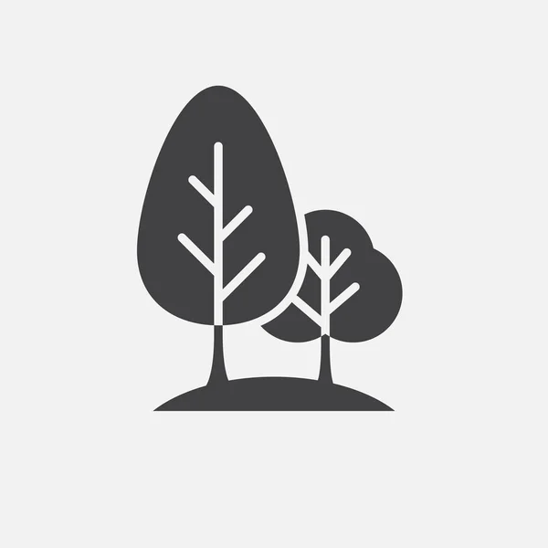 Ikona Stromy Izolovaných Bílém Pozadí — Stockový vektor
